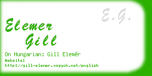elemer gill business card