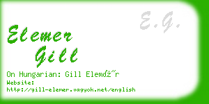 elemer gill business card